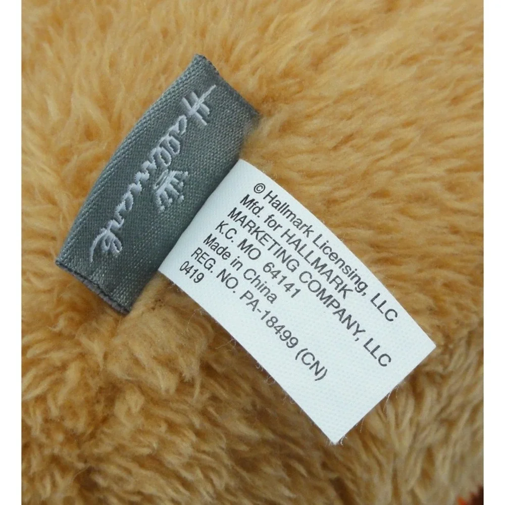Hallmark Halloween Bandit Bear Plush Brown Orange Trick or Treat Mask MJN1488 9